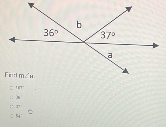 107°
36°
37°
54°