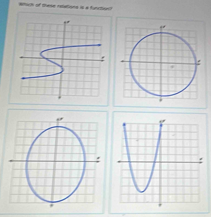 Whtich of these relations is a function?