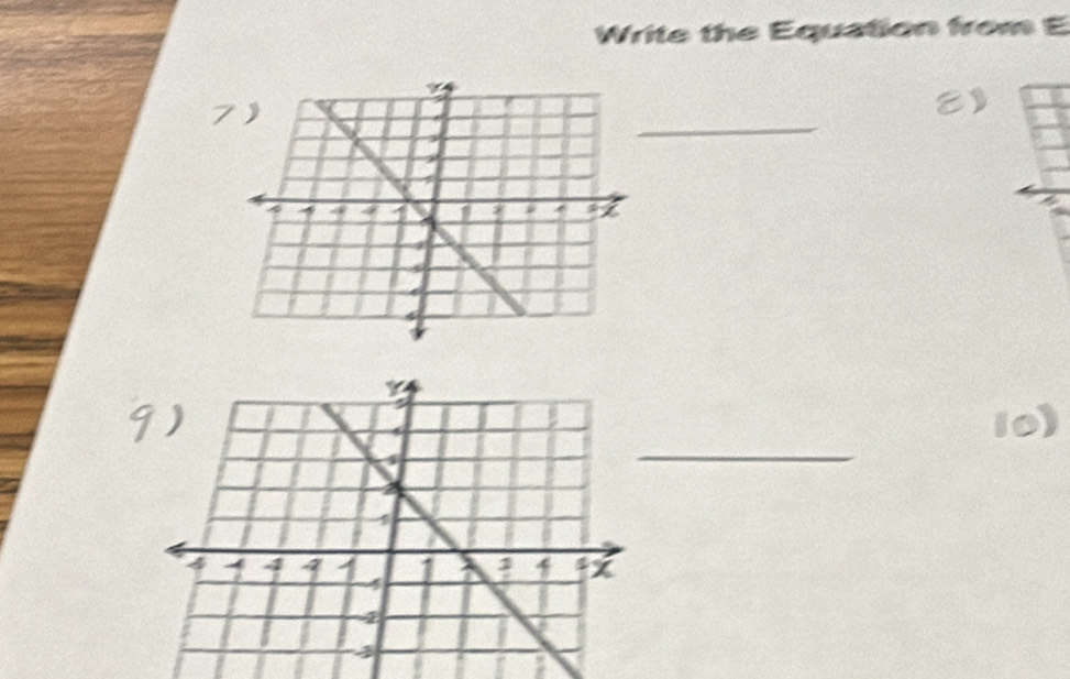 Write the Equation from E 
_ 
_ 
10)