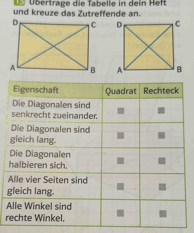 Übertrage die Tabelle in dein Heft 
und kreuze das Zutreffende an. 


r