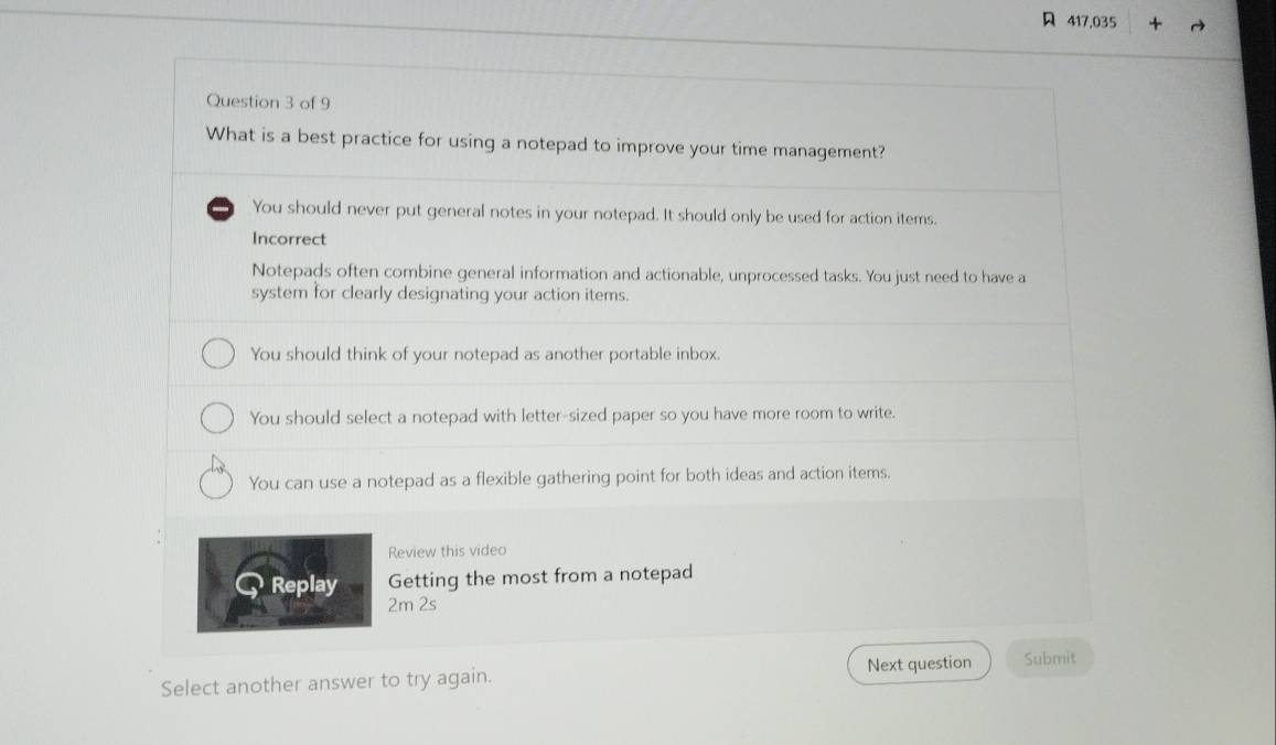 Solved: 417,035 + Question 3 of 9 What is a best practice for using a ...