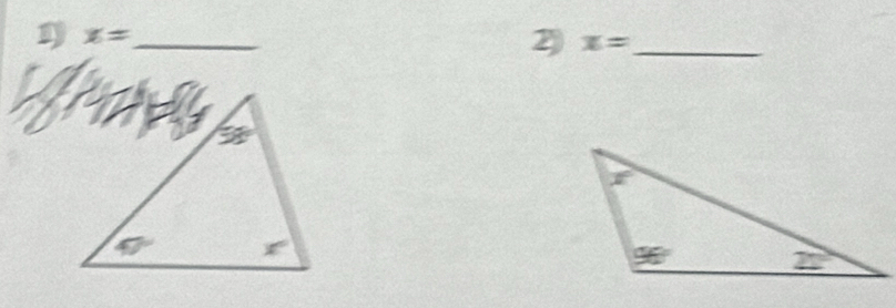 1 x= _
2 x= _