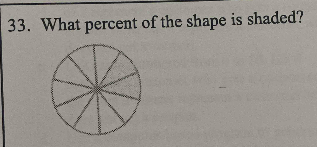 What percent of the shape is shaded?