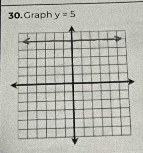 Graph y=5