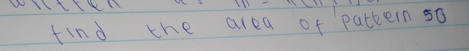 find the area of pattern 50