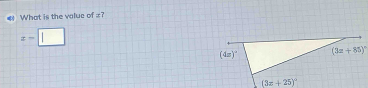 What is the value of x?
x=□