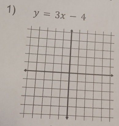 y=3x-4