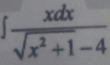 ∈t  xdx/sqrt(x^2+1)-4 