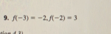 f(-3)=-2, f(-2)=3