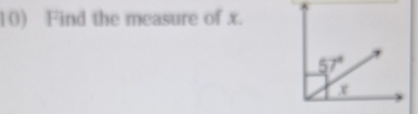 Find the measure of x.