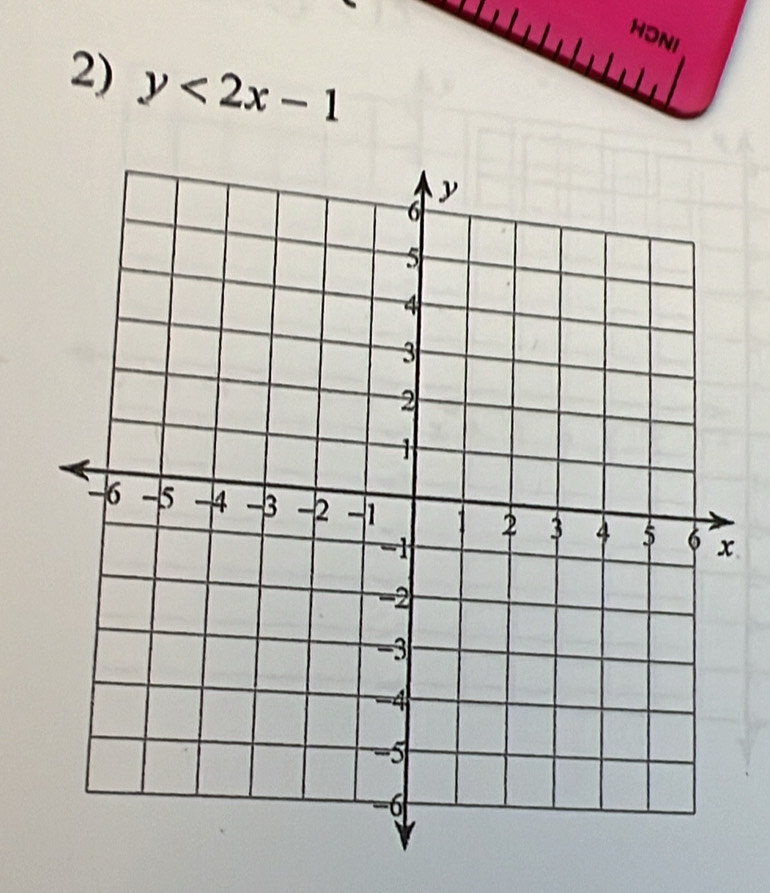 HONI 
2) y<2x-1</tex>