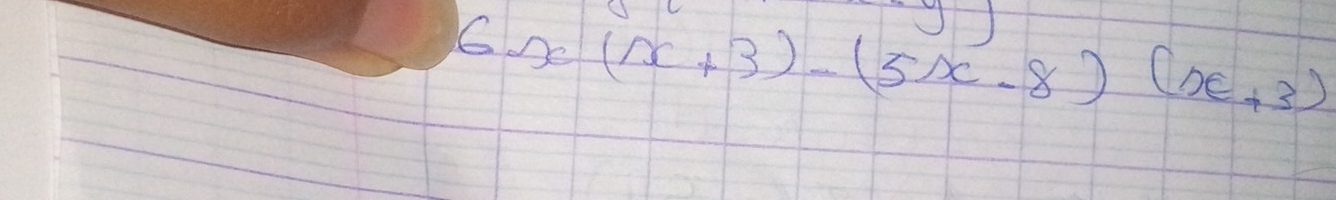 6x(x+3)-(5x-8)(x+3)