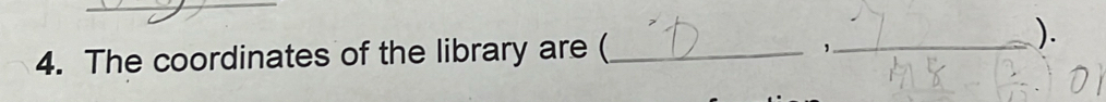 The coordinates of the library are (_ 
_).