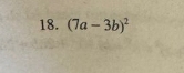 (7a-3b)^2