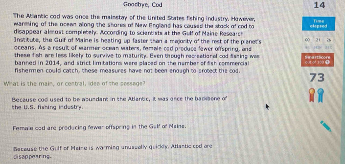 Solved: Goodbye, Cod 14 The Atlantic cod was once the mainstay of the ...