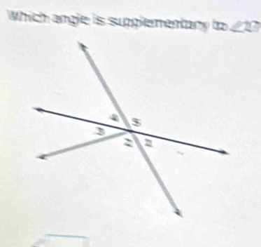 Which angle is supplementary m∠ 1?