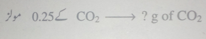 0.25-CO_2to ? g of CO_2