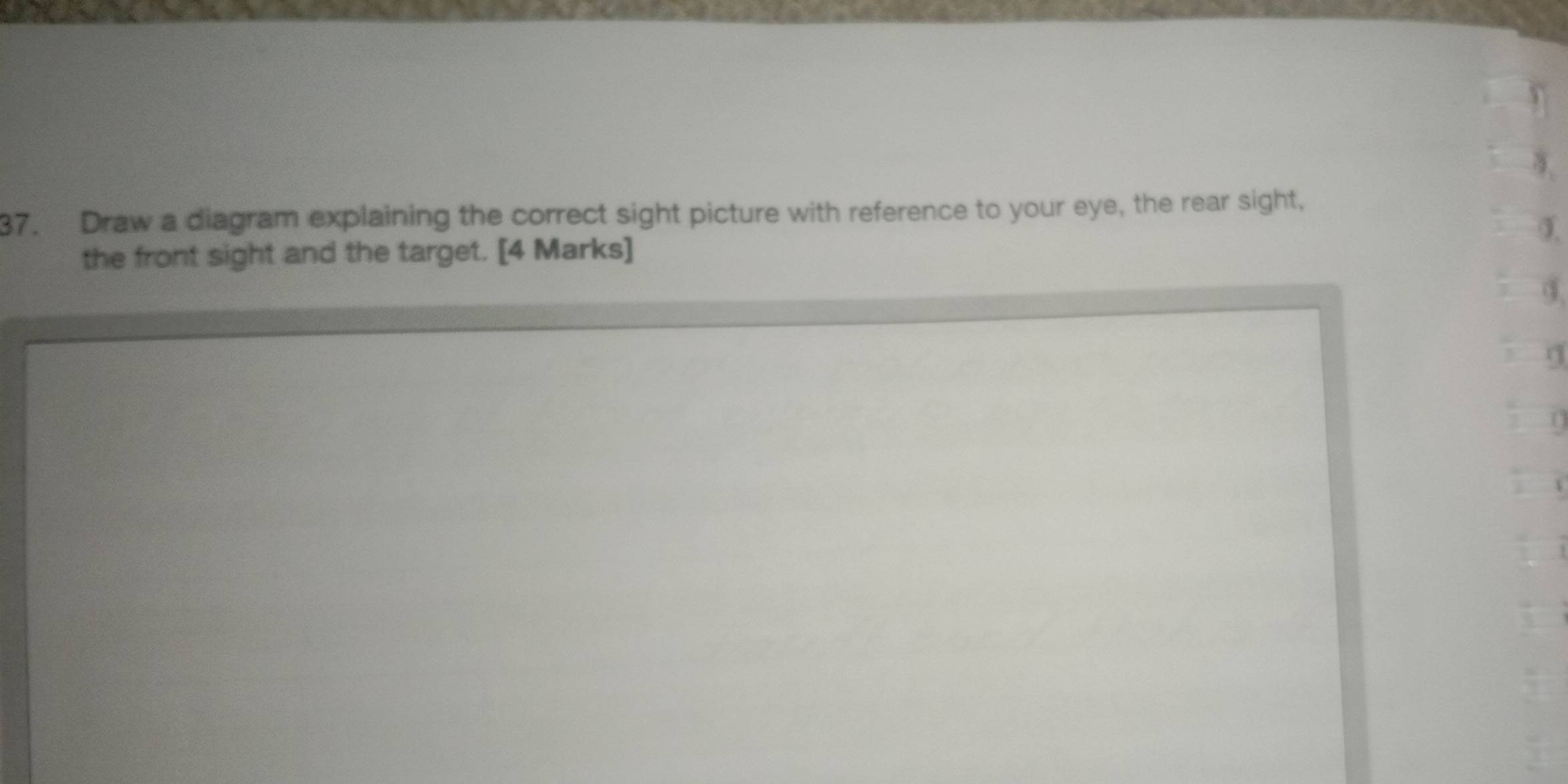 Solved: Draw a diagram explaining the correct sight picture with ...