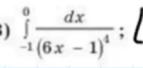 ∈tlimits _(-1)^0frac dx(6x-1)^4