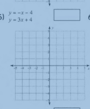 5
y=-x-4
51 y=3x+4
(-1
X