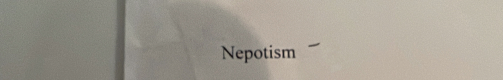 Nepotism