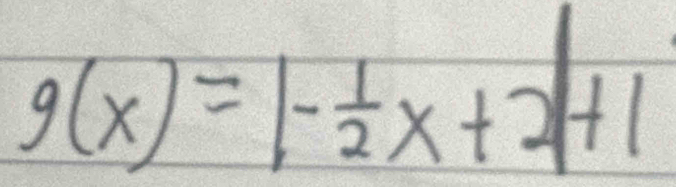 g(x)=1- 1/2 x+2|+1