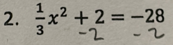 = x² + 2 = −28