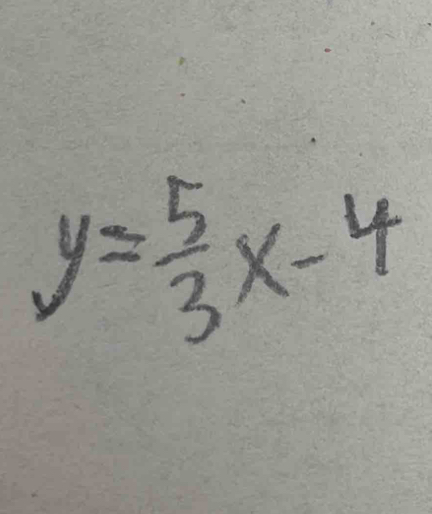 y= 5/3 x-4