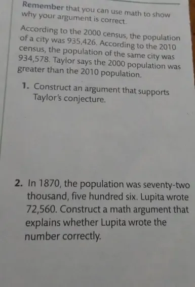 Solved: Remember that you can use math to show why your argument is ...