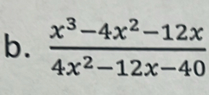  (x^3-4x^2-12x)/4x^2-12x-40 