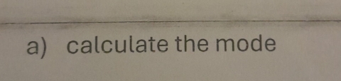 calculate the mode