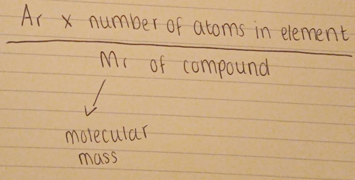 Ar x number of at 
omsinelement
P_1=F_2cos 30°= 3/5 =frac 1000-1000
Mr of compound 
molecular 
mass