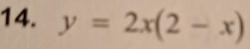 y=2x(2-x)