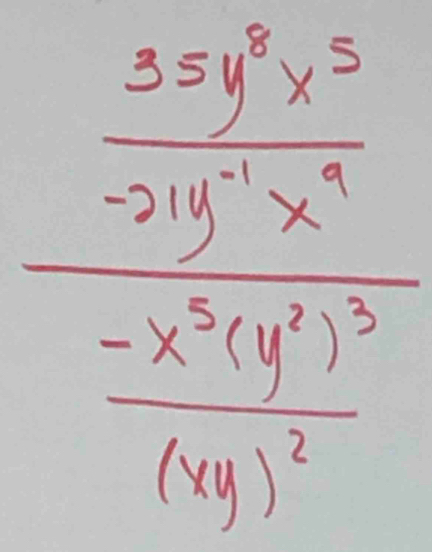 frac frac 3x^5y^535xfrac 2y^5 (-x^4y^5)/64y^2 