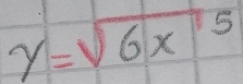 y=sqrt(6x^(15))