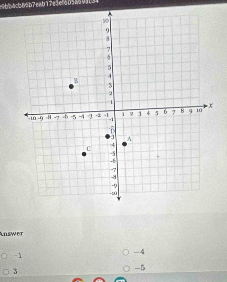 e9bb4cb86b7eab17e3ef605a69ac34
Answer
-1
-4
3
-5