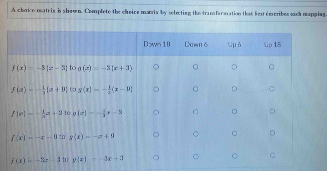 Solved: A choice matrix is shown. Complete the choice matrix by ...