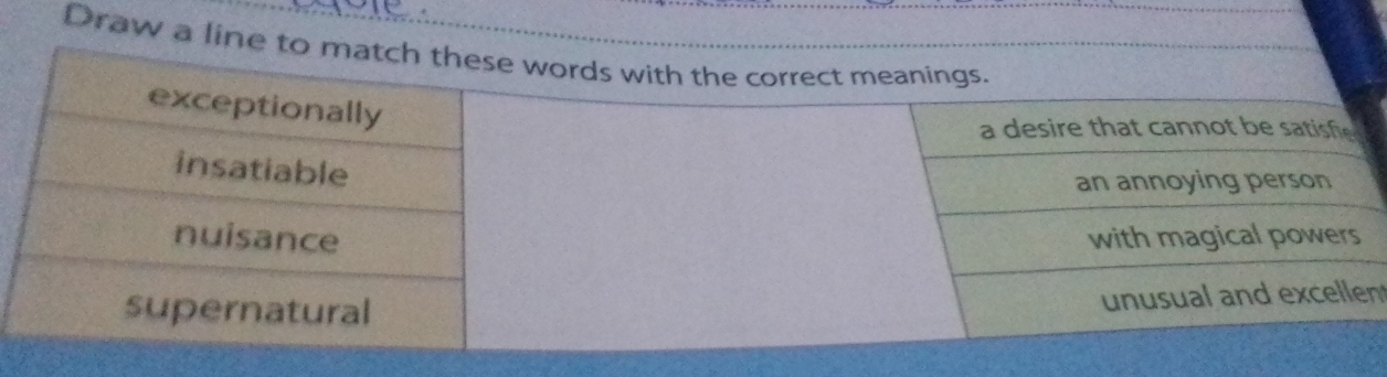 Draw a line to
n