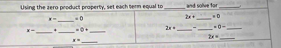 equal to _and solve for _.