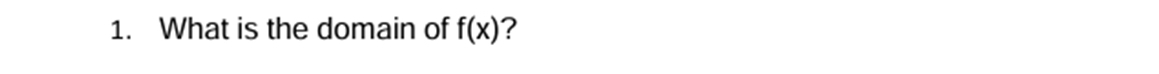 What is the domain of f(x) ?