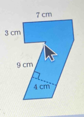 7 cm
3 cm
9 cm
4 cm