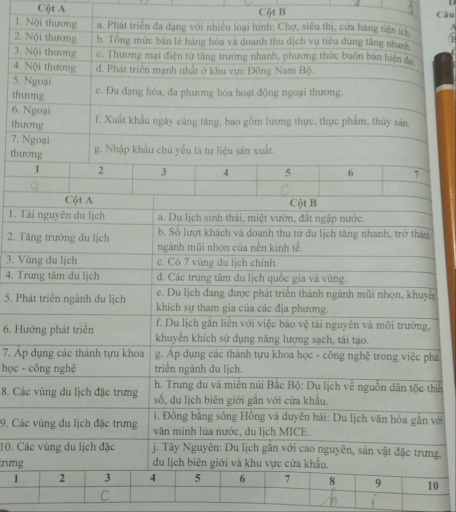 Cột A Cột B Câu 
1. Nội thương a. Phát triển đA 
2. 
3. 
4. 
5. 
thư 
6. 
thư 
7. 
th 
1. 
2. 
3. 
4. 
5. 
6. H 
7. Áá 
học 
ể 
8. C 
ới 
9. C 
10. g, 
rưn 
10