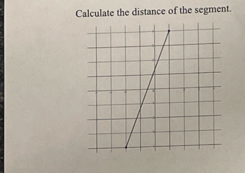 Calculate the distance of the segment.