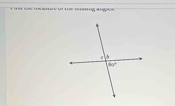 md the measure of the mssing angies.