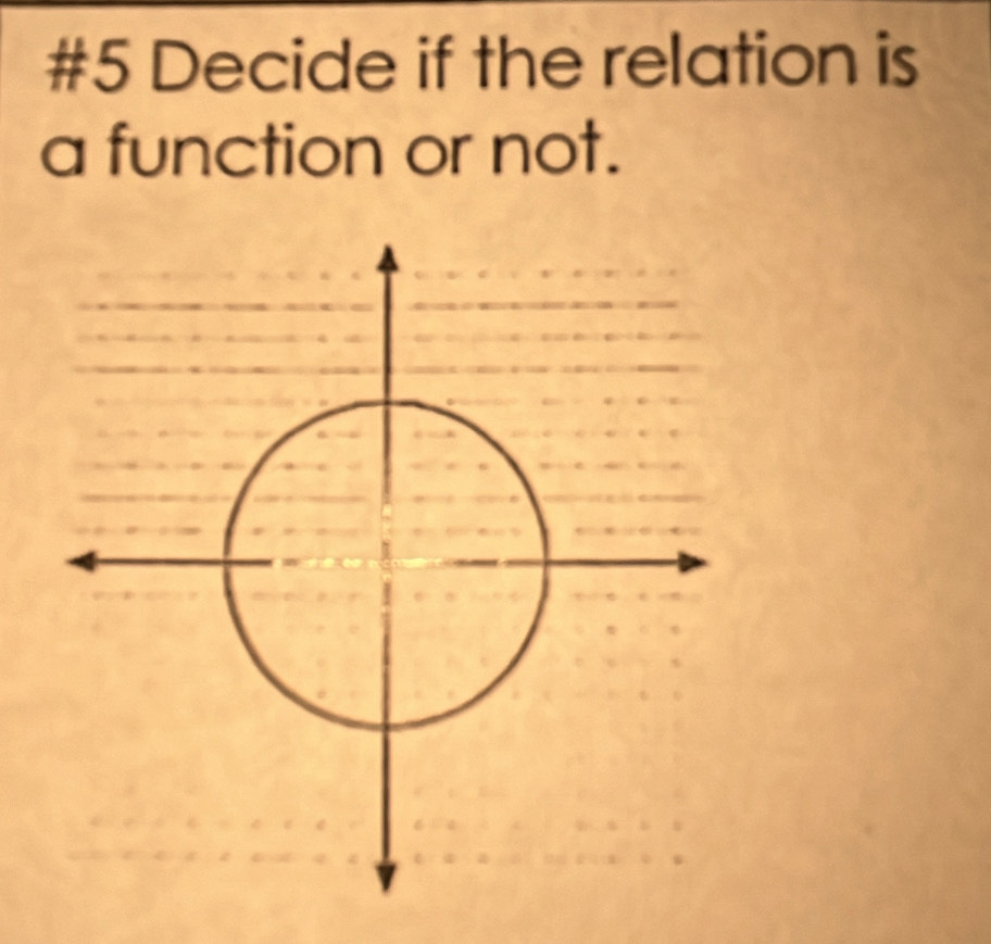 #5 Decide if the relation is 
a function or not.