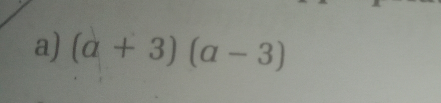 (a+3)(a-3)