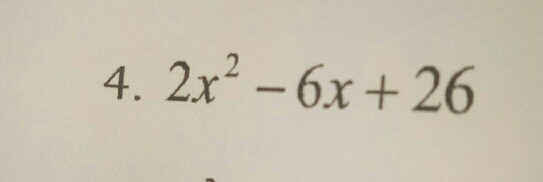 2x^2-6x+26