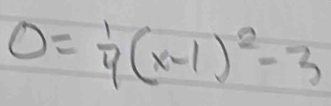 0= 1/4 (x-1)^2-3