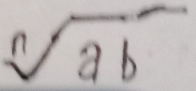 sqrt[n](ab)