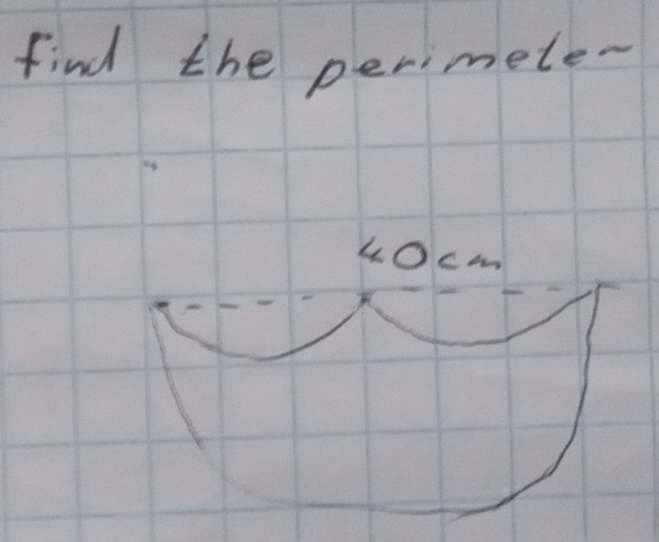 find the perimete-
40cm